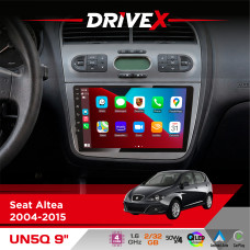 Штатна магнітола для Seat Toledo 2004-2009 DriveX UN5 QLED 9" Android 4-ядерний 2+32Гб 4x45W бездротовий CarPlay та AndroidAuto