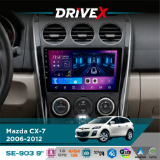 Штатна магнітола для Mazda CX-7 2006-2012 DriveX SE-903 QLED 9" Android 8-ядерний 4+64Гб SIM-картка 3G/4G DSP 4x50W(TDA7851) бездротовий CarPlay та AndroidAuto