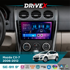 Штатна магнітола для Mazda CX-7 2006-2012 DriveX SE-911 4+64Гб QLED 9" Android 4-ядерний 4x50W(TDA7851) DSP бездротовий CarPlay та AndroidAuto