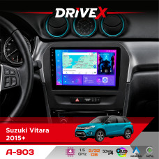 Штатна магнітола для Suzuki Vitara 2015+ DriveX A-903 QLED 9" Android 4-ядерний 2+32Гб 4x50W(TDA7851) бездротовий CarPlay та AndroidAuto