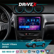 Штатна магнітола для Suzuki Vitara 2015+ DriveX SE-903 QLED 9" Android 8-ядерний 4+64Гб SIM-картка 3G/4G DSP 4x50W(TDA7851) бездротовий CarPlay та AndroidAuto
