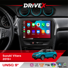 Штатна магнітола для Suzuki Vitara 2015+ DriveX UN5 QLED 9" Android 4-ядерний 2+32Гб 4x45W бездротовий CarPlay та AndroidAuto