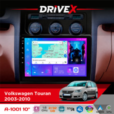 Штатна магнітола для Volkswagen Touran 2003-2010 DriveX A-1001 10" Android 4-ядерний 2+32Гб 4x45W бездротовий CarPlay та AndroidAuto