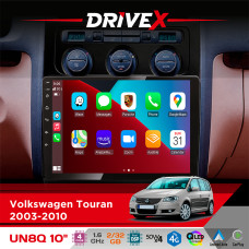 Штатна магнітола для Volkswagen Touran 2003-2010 DriveX UN8 QLED 10" Android 4-ядерний 2x32Гб 4x45W бездротовий CarPlay та AndroidAuto
