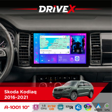 Штатна магнітола для Skoda Kodiaq 2016-2021 DriveX A-1001 10" Android 4-ядерний 2+32Гб 4x45W бездротовий CarPlay та AndroidAuto