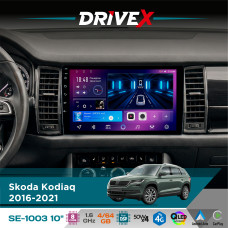 Штатна магнітола для Skoda Kodiaq 2016-2021 DriveX SE-1003 QLED 10" Android 8-ядерний 4+64Гб SIM-картка 3G/4G DSP 4x50W(TDA7851) бездротовий CarPlay та AndroidAuto