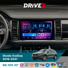 Штатна магнітола для Skoda Kodiaq 2016-2021 DriveX SE-1011 QLED 10" Android 4-ядерний 4+64Гб DSP 4x50W(TDA7851) бездротовий CarPlay та AndroidAuto