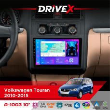 Штатна магнітола для Volkswagen Touran 2010-2015 DriveX A-1003 QLED 10" Android 2+32Гб 4-ядерний 4x50W(TDA7851) бездротовий CarPlay та AndroidAuto