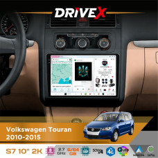 Штатна магнітола для Volkswagen Touran 2010-2015 DriveX S7 2K QLED 10" Android 8-ядерний 2.7ГГц 6x64Гб SIM-картка 3G/4G AK7808 AB 4x50W DSP AK7739 VELVET бездротовий CarPlay та AndroidAuto