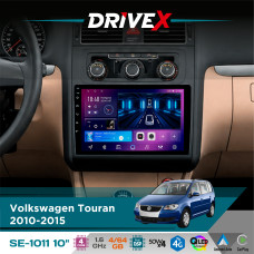 Штатна магнітола для Volkswagen Touran 2010-2015 DriveX SE-1011 QLED 10" Android 4-ядерний 4+64Гб DSP 4x50W(TDA7851) бездротовий CarPlay та AndroidAuto