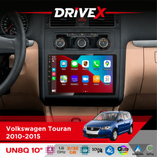 Штатна магнітола для Volkswagen Touran 2010-2015 DriveX UN8 QLED 10" Android 4-ядерний 2x32Гб 4x45W бездротовий CarPlay та AndroidAuto