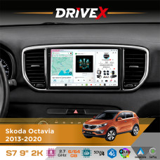 Штатна магнітола для KIA Sportage (QL) 2015-2018 DriveX S7 2K QLED 9" Android 8-ядерний 2.7ГГц 6x64Гб SIM-картка 3G/4G AK7808 AB 4x50W DSP AK7739 VELVET бездротовий CarPlay та AndroidAuto