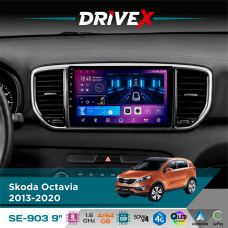 Штатна магнітола для KIA Sportage (QL) 2015-2018 DriveX SE-903 QLED 9" Android 8-ядерний 4+64Гб SIM-картка 3G/4G DSP 4x50W(TDA7851) бездротовий CarPlay та AndroidAuto