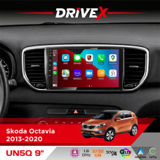 Штатна магнітола для KIA Sportage (QL) 2015-2018 DriveX UN5 QLED 9" Android 4-ядерний 2+32Гб 4x45W бездротовий CarPlay та AndroidAuto