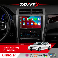 Штатна магнітола для Toyota Aurion 2015-2018 DriveX UN5 QLED 9" Android 4-ядерний 2+32Гб 4x45W бездротовий CarPlay та AndroidAuto