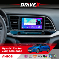 Штатна магнітола для Hyundai Avante 2015-2020 DriveX A-903 QLED 9" Android 4-ядерний 2+32Гб 4x50W(TDA7851) бездротовий CarPlay та AndroidAuto