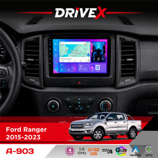 Штатна магнітола для Ford Ranger 2015-2023 DriveX A-903 QLED 9" Android 4-ядерний 2+32Гб 4x50W(TDA7851) бездротовий CarPlay та AndroidAuto