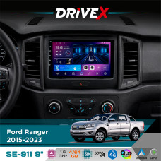 Штатна магнітола для Ford Ranger 2015-2023 DriveX SE-911 4+64Гб QLED 9" Android 4-ядерний 4x50W(TDA7851) DSP бездротовий CarPlay та AndroidAuto