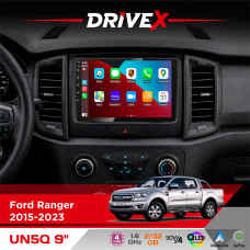 Штатна магнітола для Ford Ranger 2015-2023 DriveX UN5 QLED 9" Android 4-ядерний 2+32Гб 4x45W бездротовий CarPlay та AndroidAuto