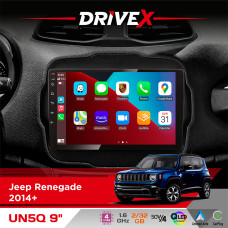 Штатна магнітола для Jeep Renegade 2014+ DriveX UN5 QLED 9" Android 4-ядерний 2+32Гб 4x45W бездротовий CarPlay та AndroidAuto