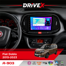 Штатна магнітола для Fiat Doblo 2015-2023 DriveX A-903 QLED 9" Android 4-ядерний 2+32Гб 4x50W(TDA7851) бездротовий CarPlay та AndroidAuto