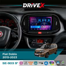 Штатна магнітола для Fiat Doblo 2015-2023 DriveX SE-903 QLED 9" Android 8-ядерний 4+64Гб SIM-картка 3G/4G DSP 4x50W(TDA7851) бездротовий CarPlay та AndroidAuto