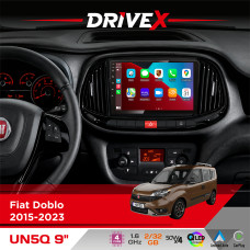 Штатна магнітола для Fiat Doblo 2015-2023 DriveX UN5 QLED 9" Android 4-ядерний 2+32Гб 4x45W бездротовий CarPlay та AndroidAuto