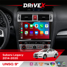 Штатна магнітола для Subaru Legacy 2014-2020 DriveX UN5 QLED 9" Android 4-ядерний 2+32Гб 4x45W бездротовий CarPlay та AndroidAuto