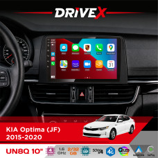 Штатна магнітола для KIA Optima (JF) 2015-2020 DriveX UN8 QLED 10" Android 4-ядерний 2x32Гб 4x45W бездротовий CarPlay та AndroidAuto