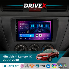 Штатна магнітола для Mitsubishi Lancer IX 2000-2010 DriveX SE-911 4+64Гб QLED 9" Android 4-ядерний 4x50W(TDA7851) DSP бездротовий CarPlay та AndroidAuto