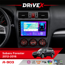 Штатна магнітола для Subaru Forester 2012-2016 DriveX A-903 QLED 9" Android 4-ядерний 2+32Гб 4x50W(TDA7851) бездротовий CarPlay та AndroidAuto