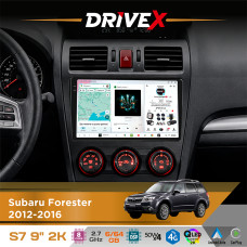 Штатна магнітола для Subaru XV 2011-2016 DriveX S7 2K QLED 9" Android 8-ядерний 2.7ГГц 6x64Гб SIM-картка 3G/4G AK7808 AB 4x50W DSP AK7739 VELVET бездротовий CarPlay та AndroidAuto