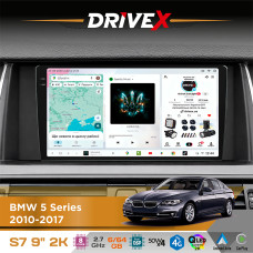 Штатна магнітола для BMW 5 Series (F10) 2009-2017 DriveX S7 2K QLED 9" Android 8-ядерний 2.7ГГц 6x64Гб SIM-картка 3G/4G AK7808 AB 4x50W DSP AK7739 VELVET бездротовий CarPlay та AndroidAuto