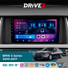 Штатна магнітола для BMW 5 Series (F18) 2009-2017 DriveX SE-911 4+64Гб QLED 9" Android 4-ядерний 4x50W(TDA7851) DSP бездротовий CarPlay та AndroidAuto
