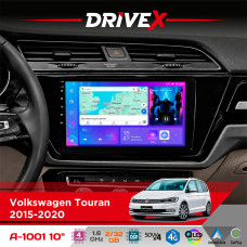 Штатна магнітола для Volkswagen Touran 2015-2020 DriveX A-1001 10" Android 4-ядерний 2+32Гб 4x45W бездротовий CarPlay та AndroidAuto