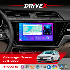 Штатна магнітола для Volkswagen Touran 2015-2020 DriveX A-1003 QLED 10" Android 2+32Гб 4-ядерний 4x50W(TDA7851) бездротовий CarPlay та AndroidAuto