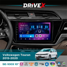 Штатна магнітола для Volkswagen Touran 2015-2020 DriveX SE-1003 QLED 10" Android 8-ядерний 4+64Гб SIM-картка 3G/4G DSP 4x50W(TDA7851) бездротовий CarPlay та AndroidAuto