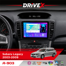 Штатна магнітола для Subaru Legacy 2003-2009 DriveX A-903 QLED 9" Android 4-ядерний 2+32Гб 4x50W(TDA7851) бездротовий CarPlay та AndroidAuto