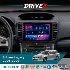Штатна магнітола для Subaru Legacy 2003-2009 DriveX SE-903 QLED 9" Android 8-ядерний 4+64Гб SIM-картка 3G/4G DSP 4x50W(TDA7851) бездротовий CarPlay та AndroidAuto