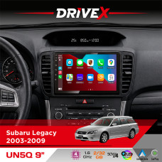 Штатна магнітола для Subaru Legacy 2003-2009 DriveX UN5 QLED 9" Android 4-ядерний 2+32Гб 4x45W бездротовий CarPlay та AndroidAuto
