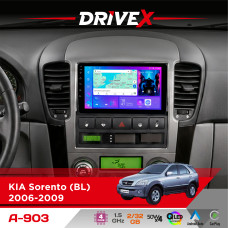Штатна магнітола для KIA Sorento (BL) 2006-2009 DriveX A-903 QLED 9" Android 4-ядерний 2+32Гб 4x50W(TDA7851) бездротовий CarPlay та AndroidAuto