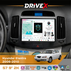 Штатна магнітола для Hyundai Avante 2006-2010 DriveX S7 2K QLED 9" Android 8-ядерний 2.7ГГц 6x64Гб SIM-картка 3G/4G AK7808 AB 4x50W DSP AK7739 VELVET бездротовий CarPlay та AndroidAuto