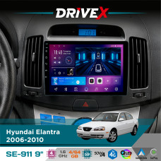 Штатна магнітола для Hyundai Elantra 2006-2010 DriveX SE-911 4+64Гб QLED 9" Android 4-ядерний 4x50W(TDA7851) DSP бездротовий CarPlay та AndroidAuto