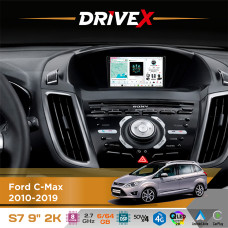 Штатна магнітола для Ford Kuga 2013-2019 DriveX S7 2K QLED 9" Android 8-ядерний 2.7ГГц 6x64Гб SIM-картка 3G/4G AK7808 AB 4x50W DSP AK7739 VELVET бездротовий CarPlay та AndroidAuto