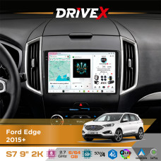 Штатна магнітола для Ford Edge 2015+ DriveX S7 2K QLED 9" Android 8-ядерний 2.7ГГц 6x64Гб SIM-картка 3G/4G AK7808 AB 4x50W DSP AK7739 VELVET бездротовий CarPlay та AndroidAuto
