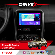 Штатна магнітола для Renault Duster 2010-2022 DriveX A-903 QLED 9" Android 4-ядерний 2+32Гб 4x50W(TDA7851) бездротовий CarPlay та AndroidAuto