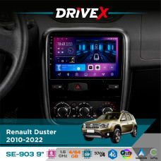 Штатна магнітола для Dacia Lodgy 2012-2022 DriveX SE-903 QLED 9" Android 8-ядерний 4+64Гб SIM-картка 3G/4G DSP 4x50W(TDA7851) бездротовий CarPlay та AndroidAuto