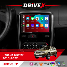 Штатна магнітола для Renault Symbol 2013-2022 DriveX UN5 QLED 9" Android 4-ядерний 2+32Гб 4x45W бездротовий CarPlay та AndroidAuto