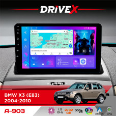 Штатна магнітола для BMW X3 (E83) 2004-2010 DriveX A-903 QLED 9" Android 4-ядерний 2+32Гб 4x50W(TDA7851) бездротовий CarPlay та AndroidAuto