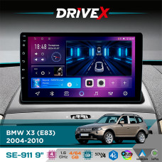 Штатна магнітола для BMW X3 (E83) 2004-2010 DriveX SE-911 4+64Гб QLED 9" Android 4-ядерний 4x50W(TDA7851) DSP бездротовий CarPlay та AndroidAuto